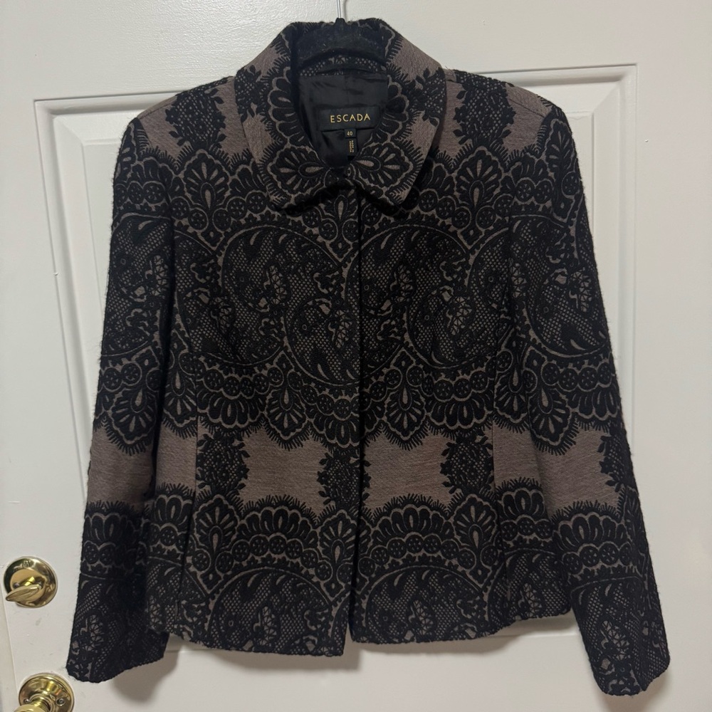 Escada Black and Brown Women's Jacket